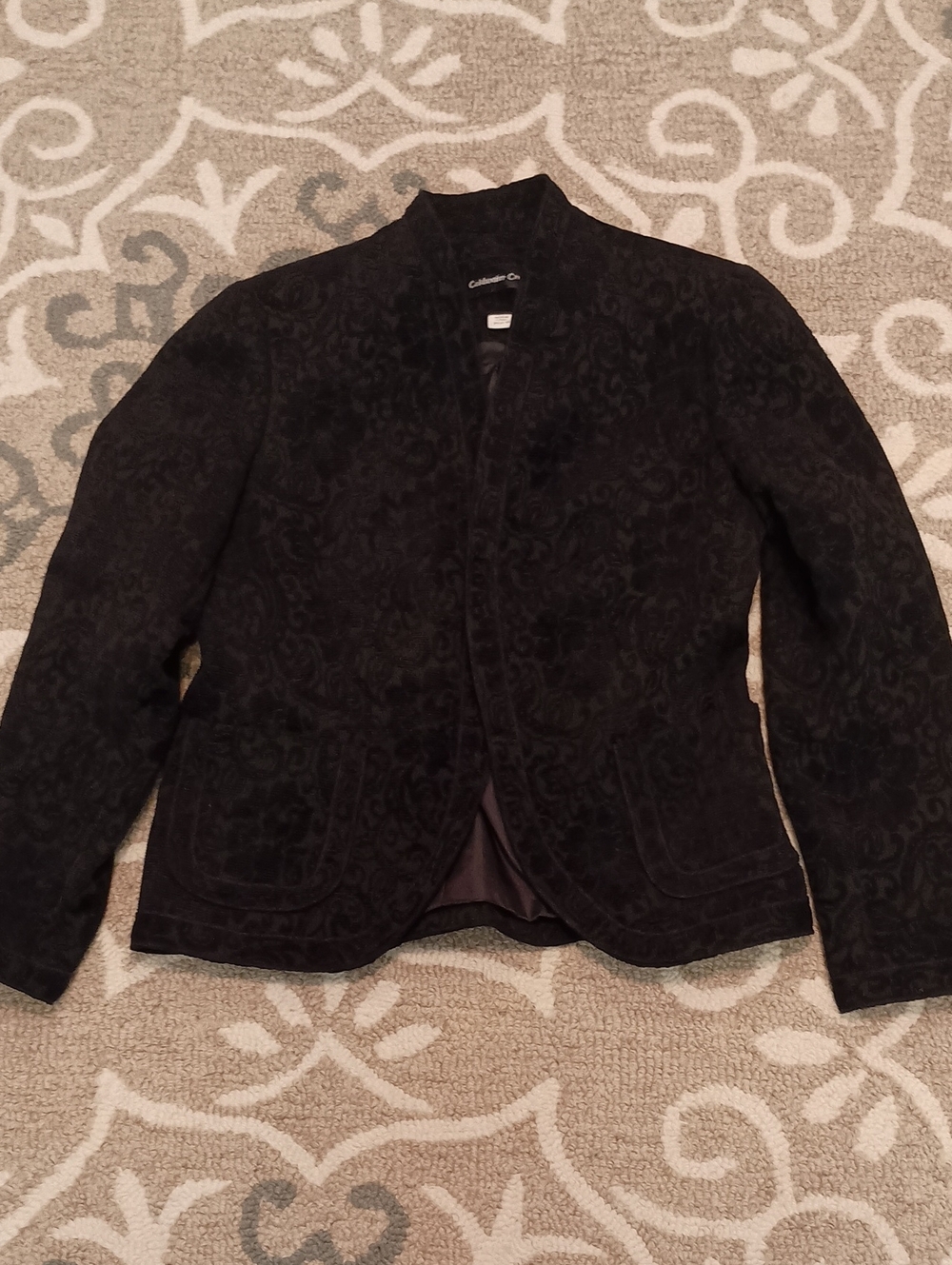 Coldwater Creek Women's Jacquard Open-Front Blazer